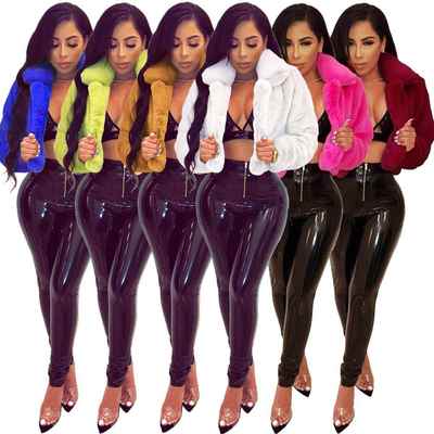 Loose Faux Fur Cardigan Short Jacket Fluffy Coat