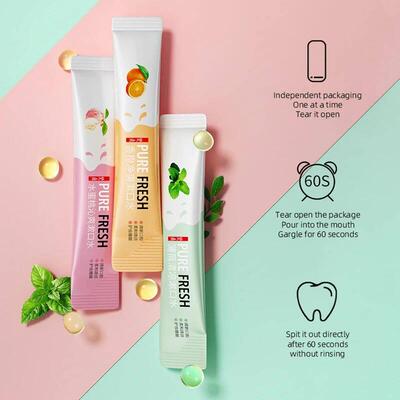 20PCS Mint/Lemon/Peach Scent Mouthwash Portable Fresh Breath