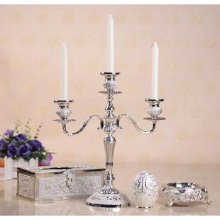 3EW1烛台摆件欧式 复古三头五头烛台酒店婚庆烛台专用西餐厅烛光晚