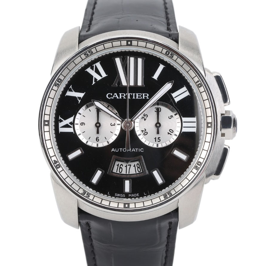 [9.8新]卡地亚卡利博公价77000自动机械男表W7100060