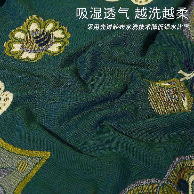 纯棉a类四层纱布成人被毛巾被春夏款软盖毯家用办公室午休毯跨境