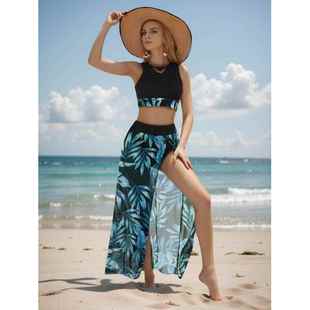 beach mesh swimsuit long bikini suit piece Swimsuit sexy