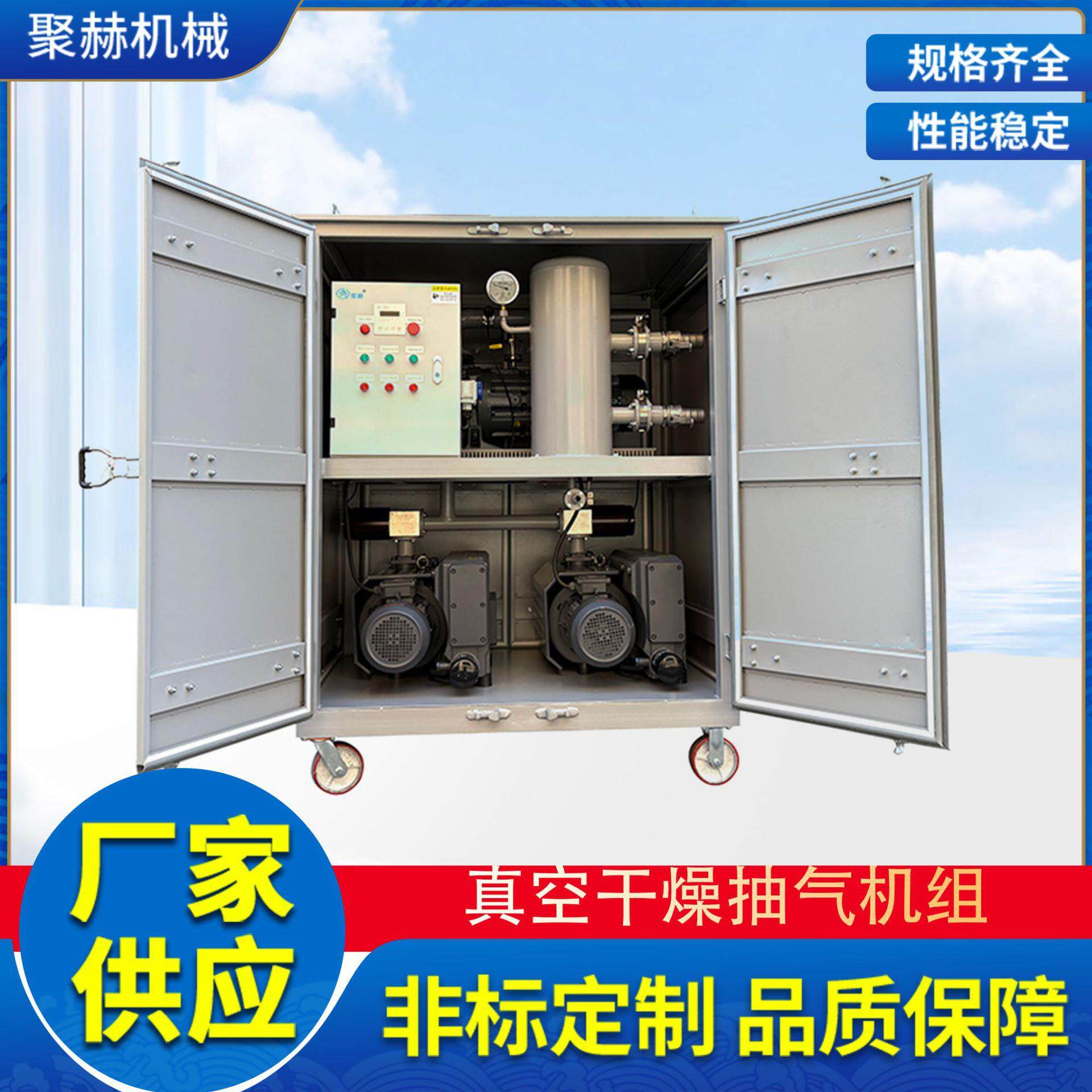 真空干燥抽气机组双真空泵，抽真空干燥处理ZJ-300