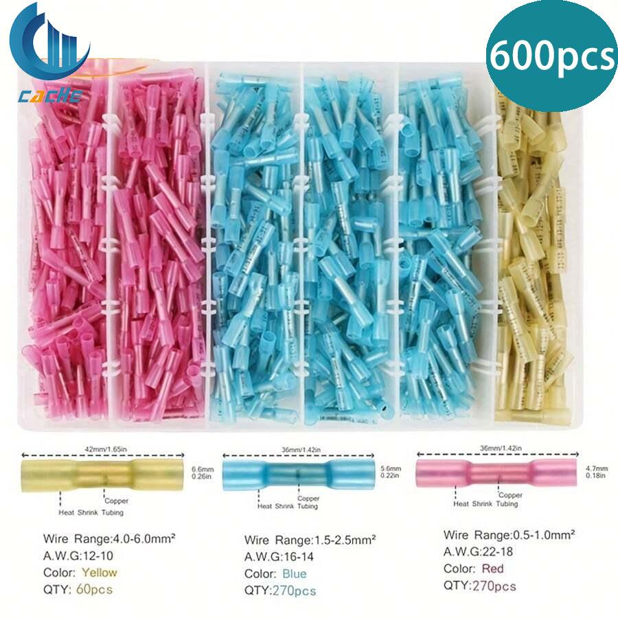 热缩中间接头600pcs BHT1.25/2/5.5 防水接线管冷压端子 绝缘中接
