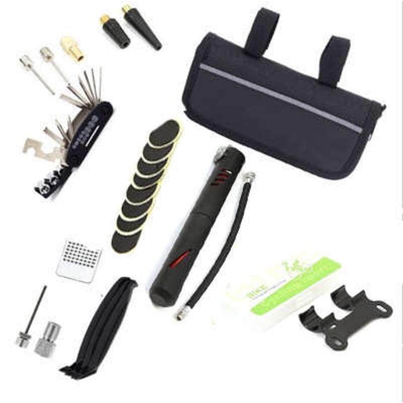 山地车自行车多功能工具组合工具修理工具补胎工具套装迷你气筒