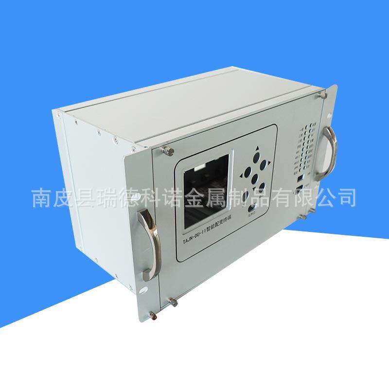 4U铝合金机箱 电力机箱配件工控机箱铝型材服务器通信插箱