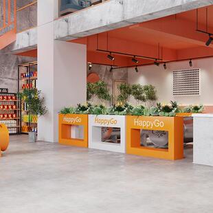 户外不锈钢花箱公园小区太阳能发光移动花盆街道围栏隔断庭院花盆