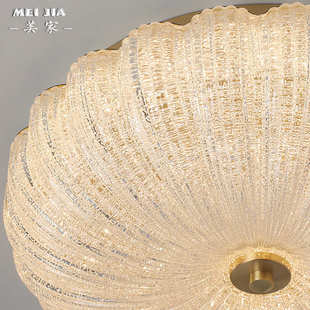 现代轻奢吸顶灯全铜卧室主卧灯简约大气设计感温馨浪漫儿童吸顶灯