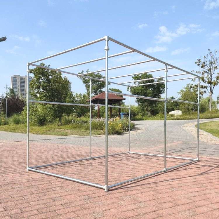 镀锌钢管晾衣架阳台防风落地大型家用晒衣架室外晒被子简易四方架