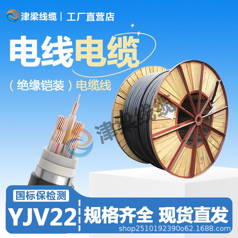 YJV22铠装3芯10平方电缆线国标铜芯电线户外电机开关电缆阻燃