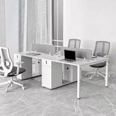 深圳职员办公桌椅组合员工位电脑财务四双24 6人现代简约屏风卡座