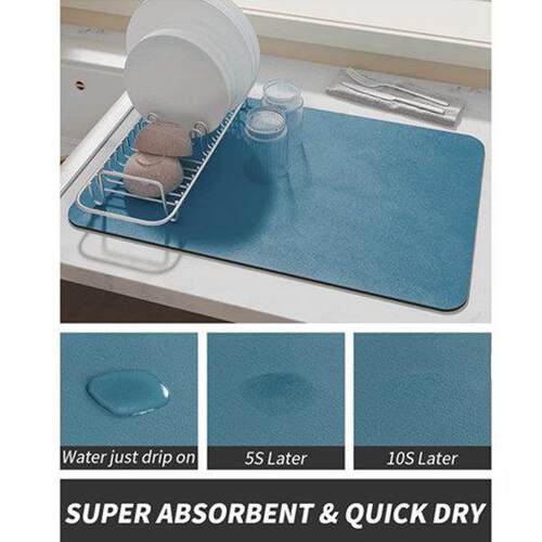 Coffee Mat Absorbent Dish Drying Mat for Kitchen Counter