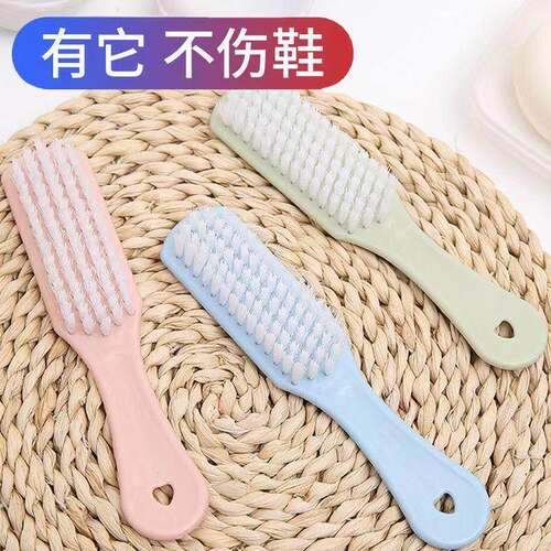 Soft and hard bristle shoe brush for home use, suitable for