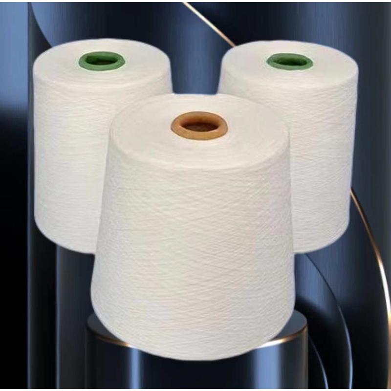 20菠萝 赛 混纺/纺/纱线纤维彩长绒棉/2380紧筒白色/形8s诗禾8s