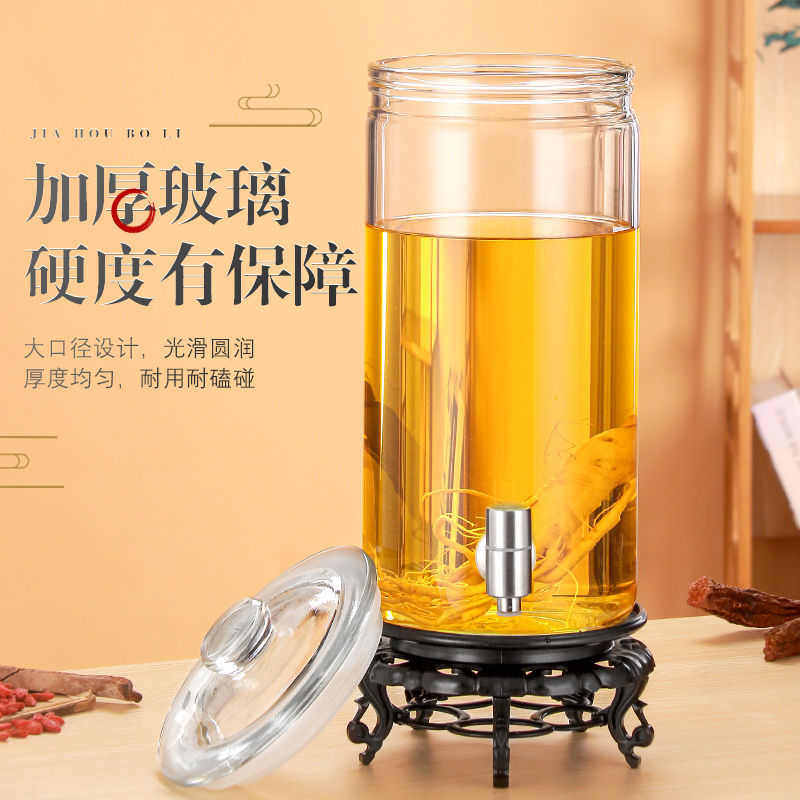 加厚玻璃泡酒瓶厂家批发密封玻璃瓶泡酒坛无铅透明酿酒罐坛子家用