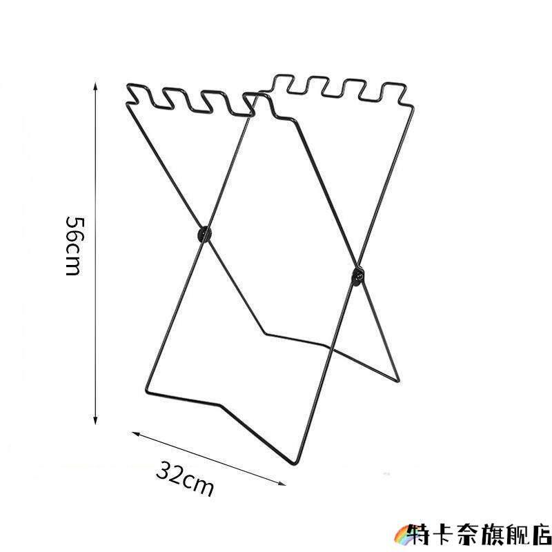 户外野营折叠垃圾架收纳层架家用厨房金属垃圾桶垃圾袋支架桌面挂