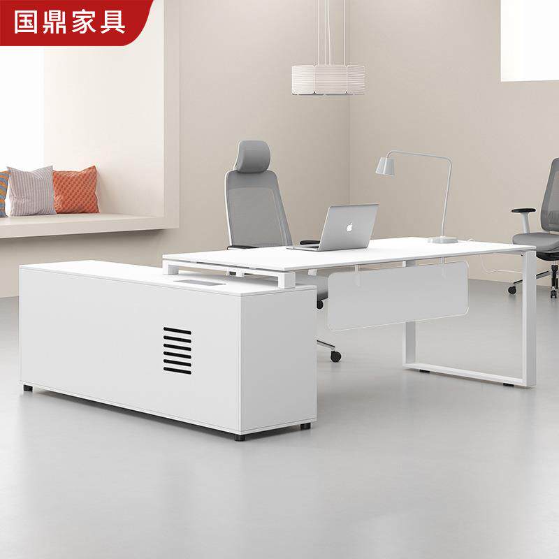 简约现代办公桌椅老板桌经理财务桌单人文件柜组合办公桌