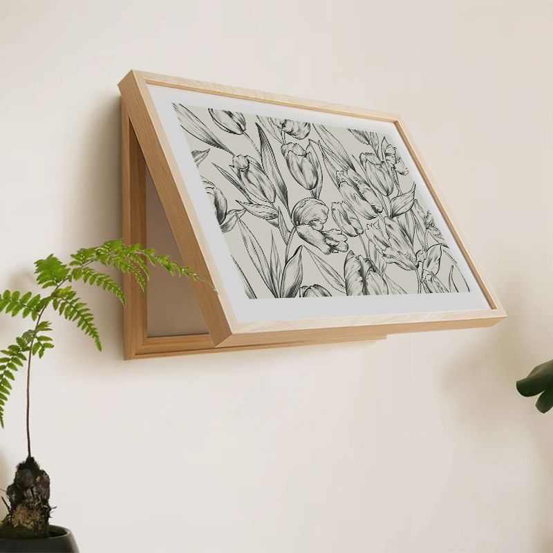 电表箱装饰画遮挡盖板配电源闸盒总开关原木风竹子树枝挂画装饰画