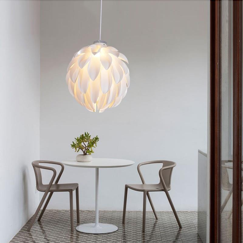 2023年新款现代简约温馨卧室艺术餐厅个性设计感吧台鱼线松果吊灯