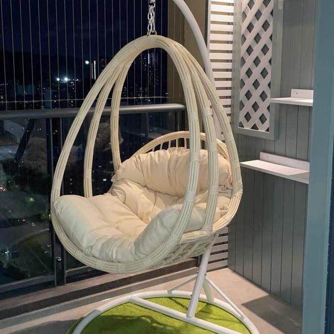 单人吊椅阳台网红摇篮椅轻奢吊兰椅室内秋千懒人家用吊篮藤椅躺椅