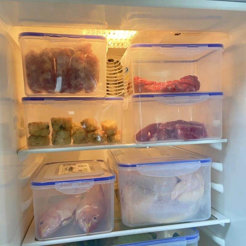 食材收纳盒可冷冻厨房冰箱分装盒长方形带盖密封塑料盒商用展示盒,收纳整理,食物收纳盒,淘宝优惠券,粉丝福利购,淘宝优惠卷