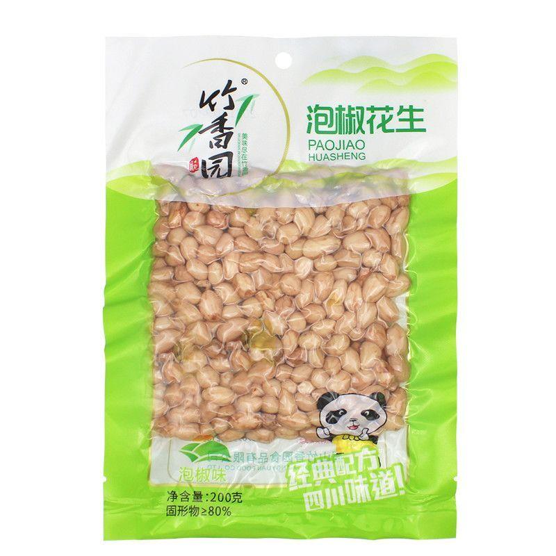 竹尖尖泡椒花生美味好吃开袋即食泡椒花生大包装鲜嫩脆爽休闲零食