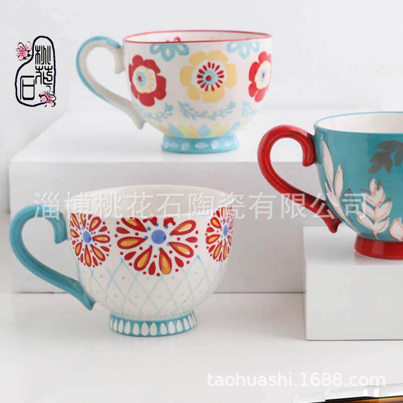 吸管八角户外浓缩迷你网红高颜值双层美式便携骨瓷保温咖啡杯