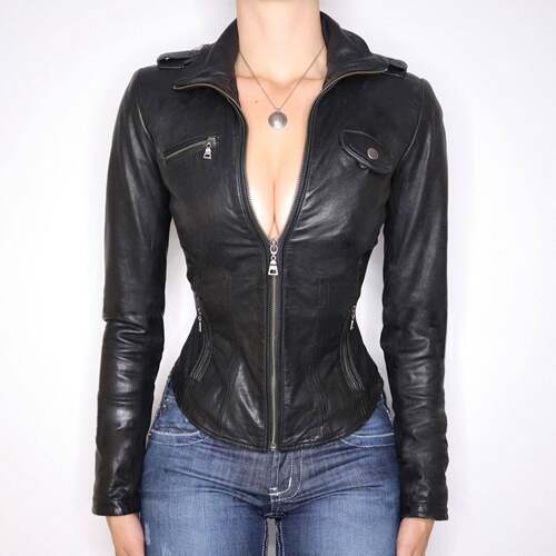 Street Biker Zip-Up Lapel Lightweight PU Jacket. Casual