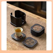 1Y电木茶杯垫防烫茶杯托办公室隔热垫茶道杯垫功夫茶具配件套