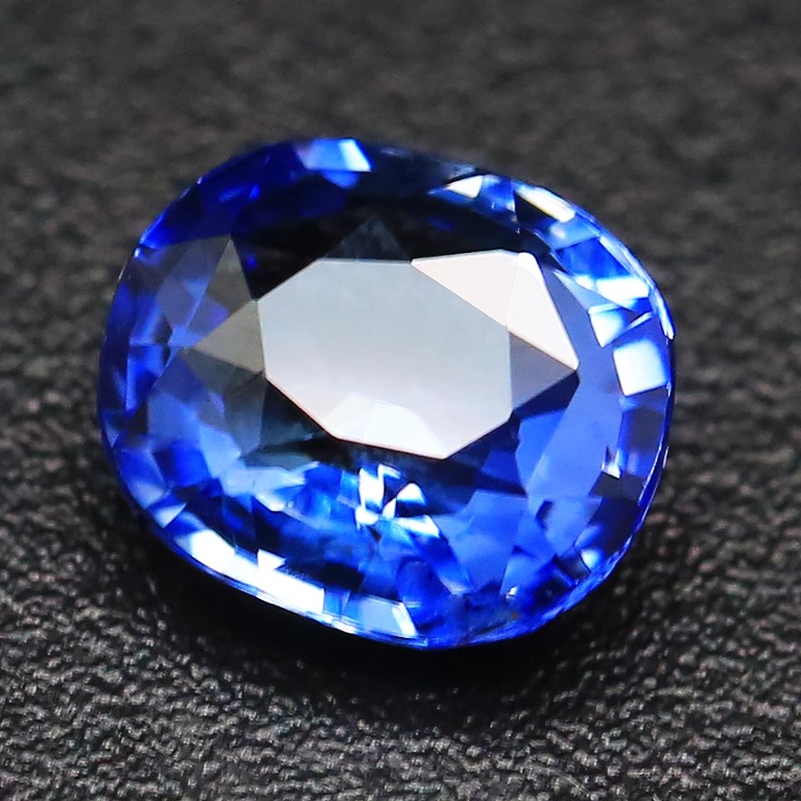 1.56ctCGL无烧全净无伤无裂玻璃体斯里兰卡天然蓝宝石戒面裸石