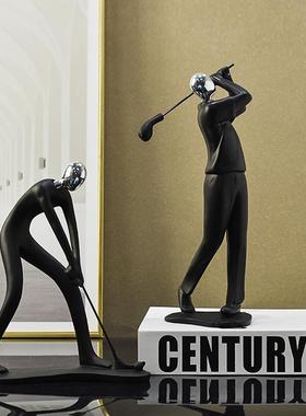 好看的摆件高端大气上档次摆件北欧简约歌手黑色人物套装家居客厅