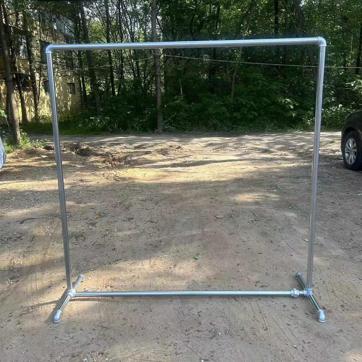 阳台晾衣架镀锌服装展示架被挂衣水管晒服装店地摊服落地钢管家用