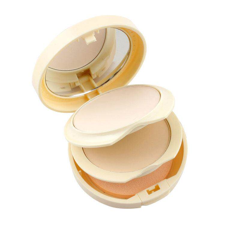 双层豆乳粉饼女油皮定妆持久遮瑕磨皮隐形毛孔干湿两用大白饼油皮