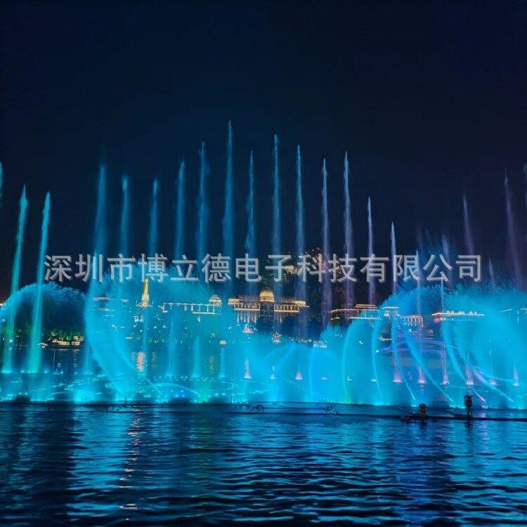 景区户外河道大型全套气爆喷泉设备厂家安装景观工程水秀