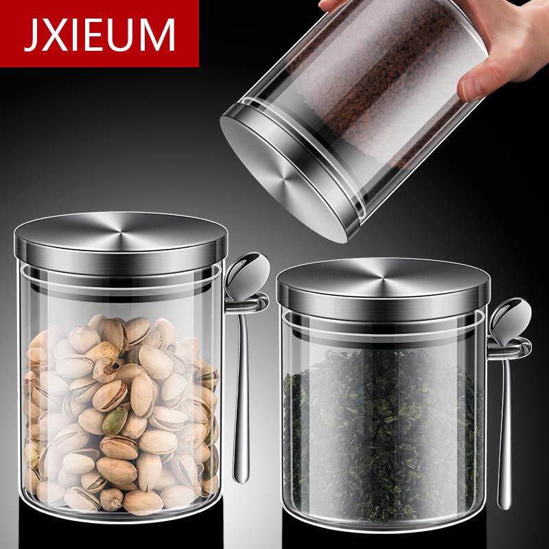 德国高硼硅玻璃储茶叶罐小号高端装花茶糖罐子高颜值真空防潮精致
