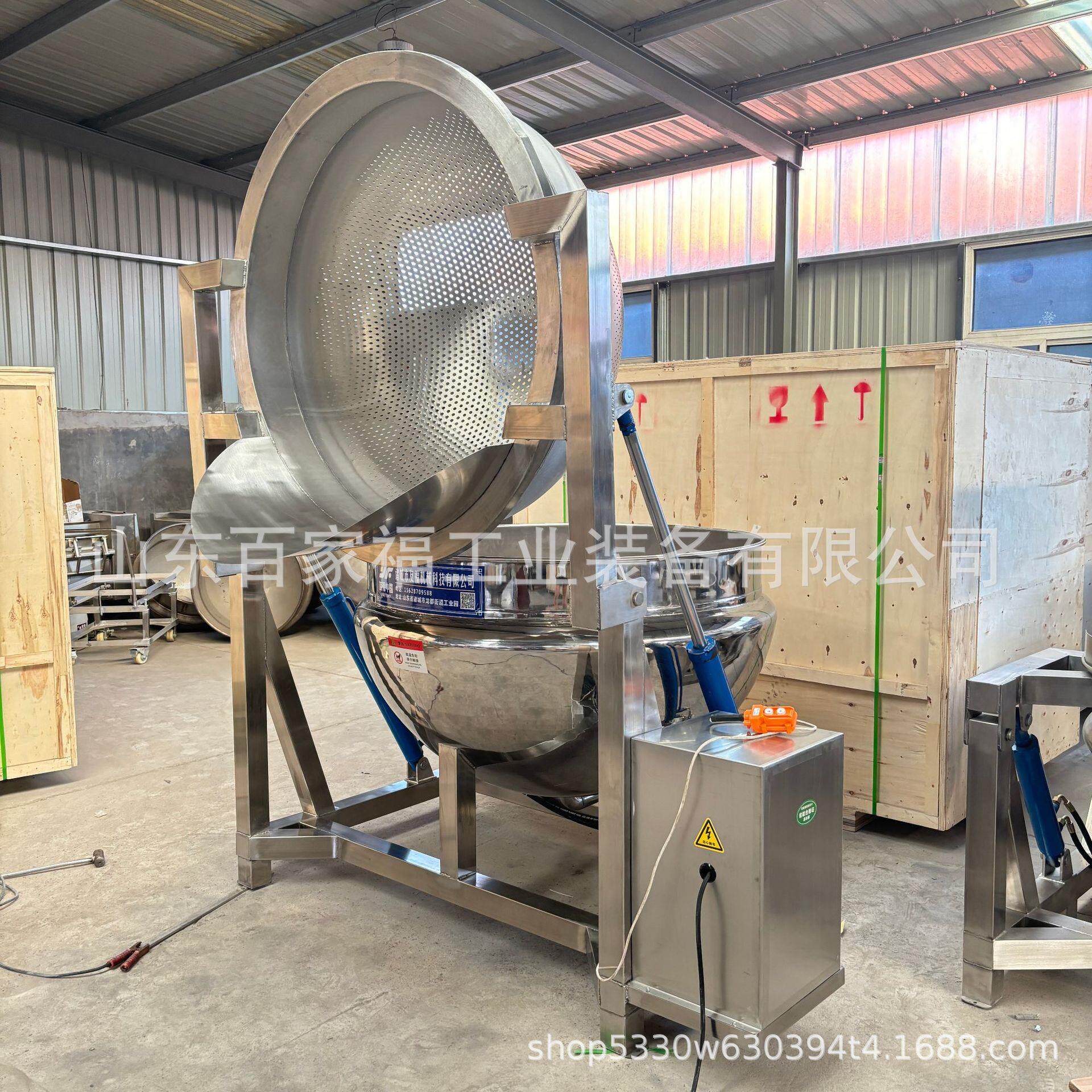 全自动大骨汤水锅蒸焯汽加热金针漂方烫BJF-600L锅多种加热式翻筐