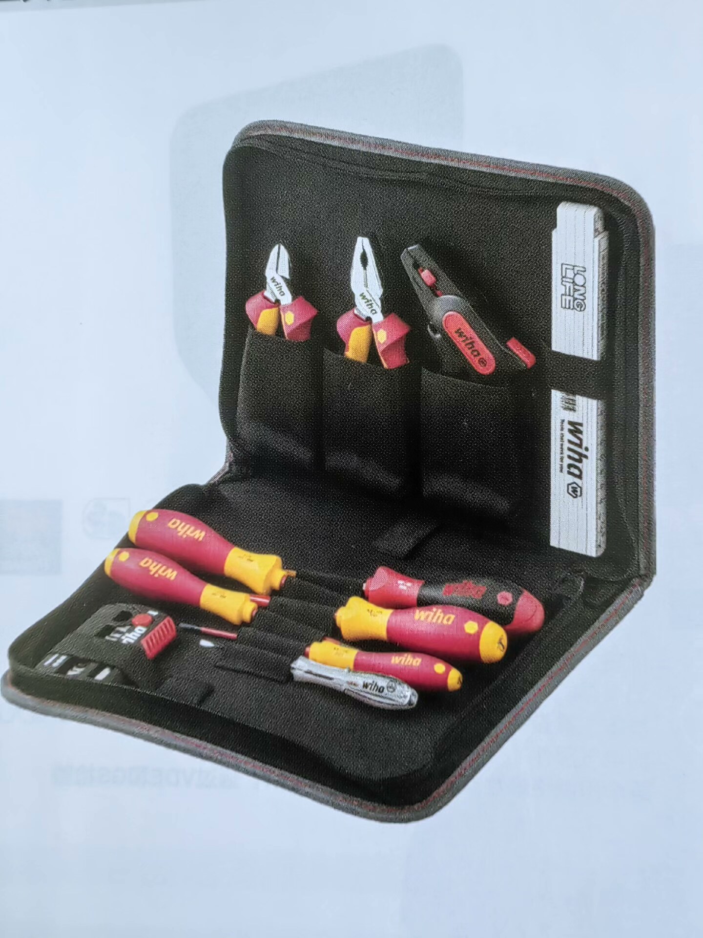 wiha威汉41241电工维修31件螺丝刀套筒批头手提工具包