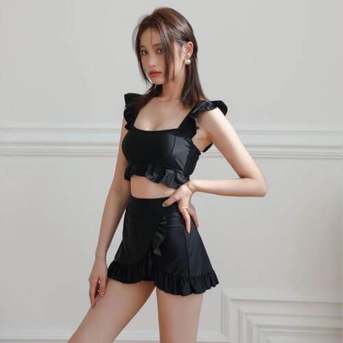 Split swimsuit women's skirt style conservative high