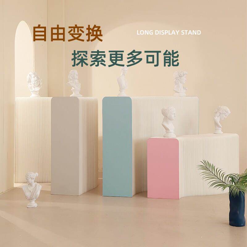 可折叠移动展台展示台展示柜长条中岛台展示架服装店美陈展会展厅