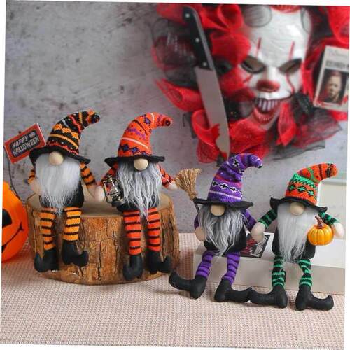 Halloween faceless vampire doll with spider bat decoration