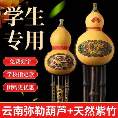 天紫竹葫芦丝乐器c调小学然生降b调初学演专业型奏儿童专用ROX七