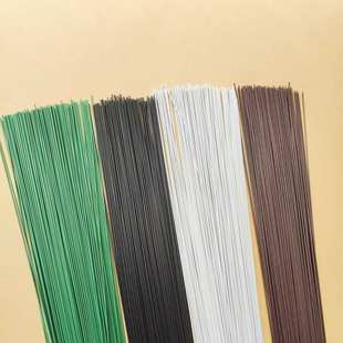 包塑铁丝手工diy花杆纸包材料扎线仿真花大型花艺胶包花杆铁丝