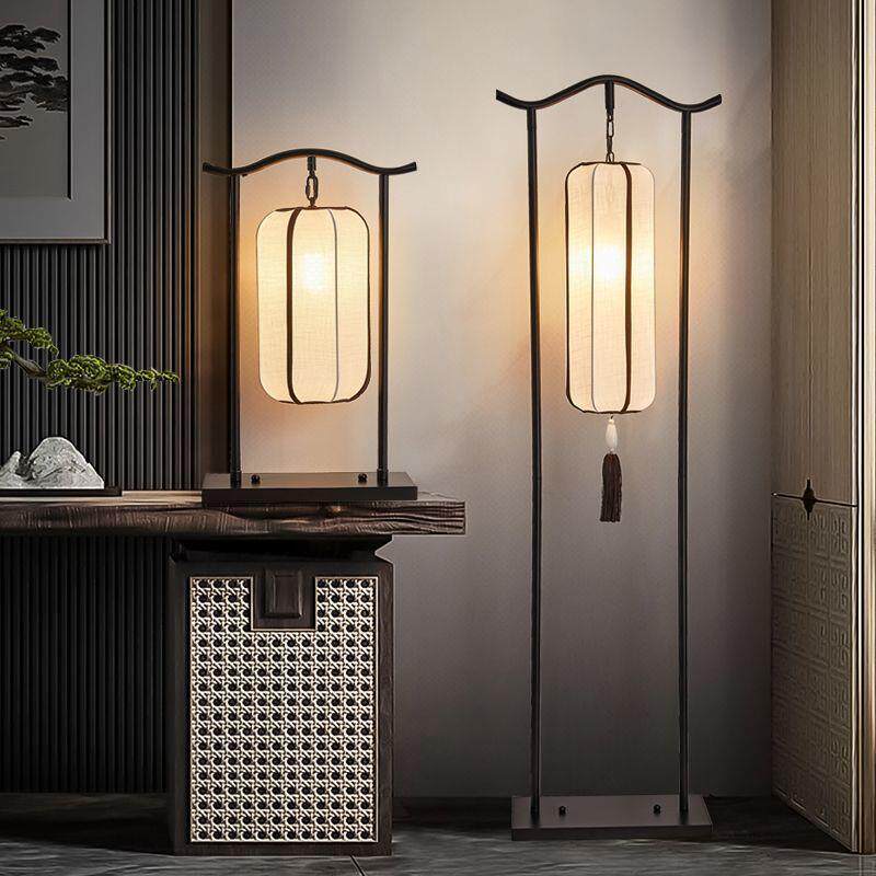 落地灯客厅高级感落地台灯氛围感中古风落地灯茶室书房卧室床头灯