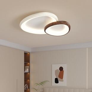 胡桃木卧室灯中古风餐厅吸顶灯复古全光谱护眼简约客厅奶油吸顶灯