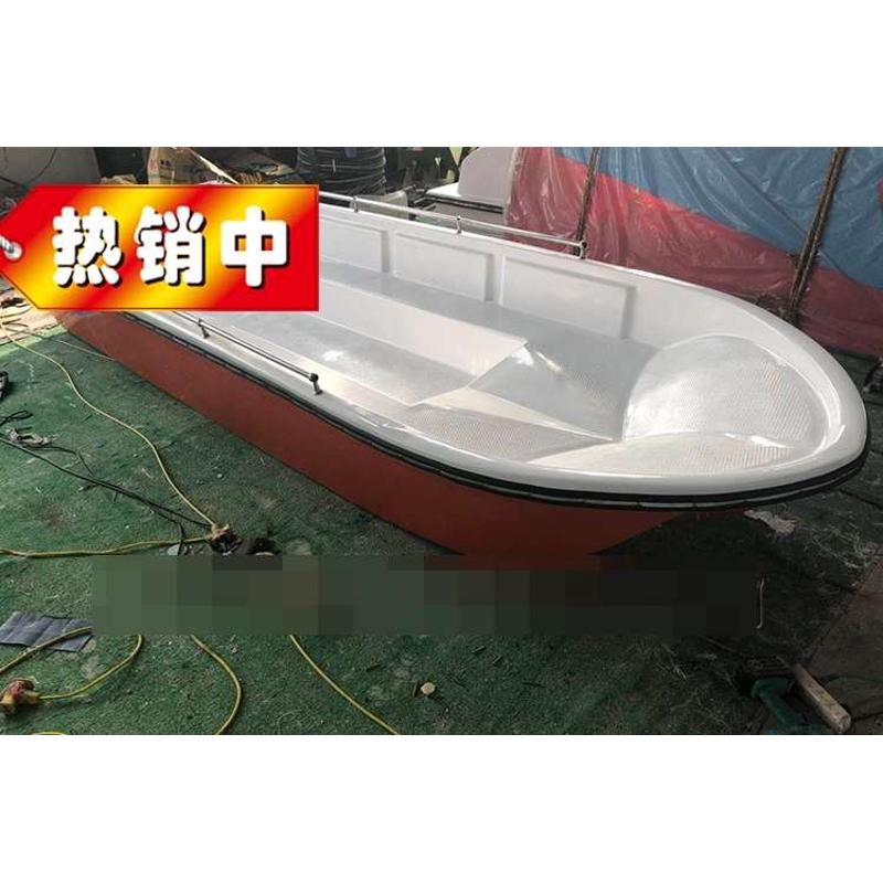 豪华冲锋舟玻璃钢手划船冲锋舟敞篷快艇高速艇观光休闲游艇钓鱼船