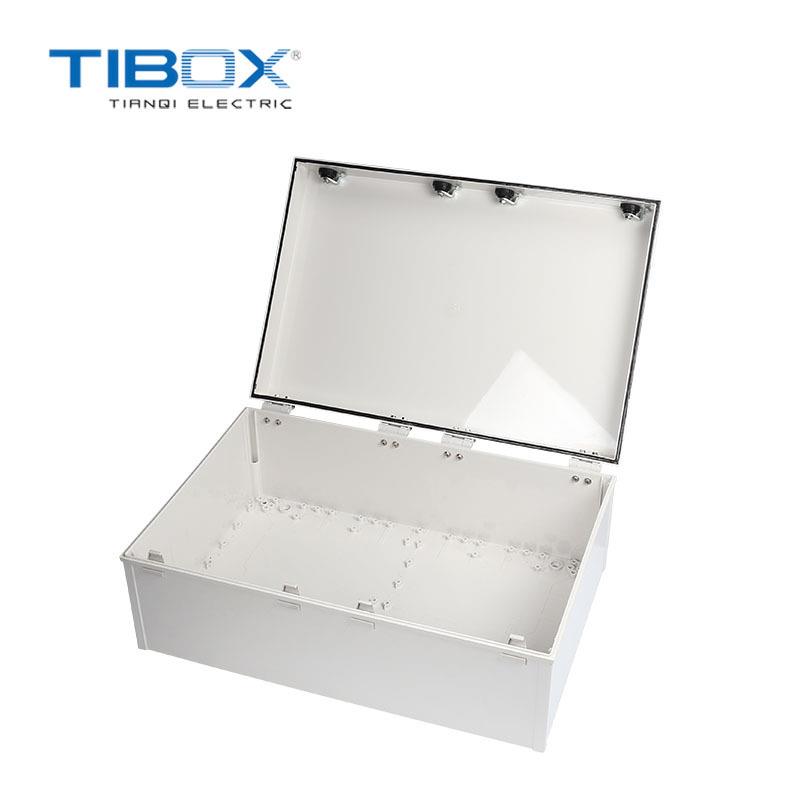 TIBOX户外防水ABS接线盒 KG-4060大型配电壳体 铰链塑料锁密封盒