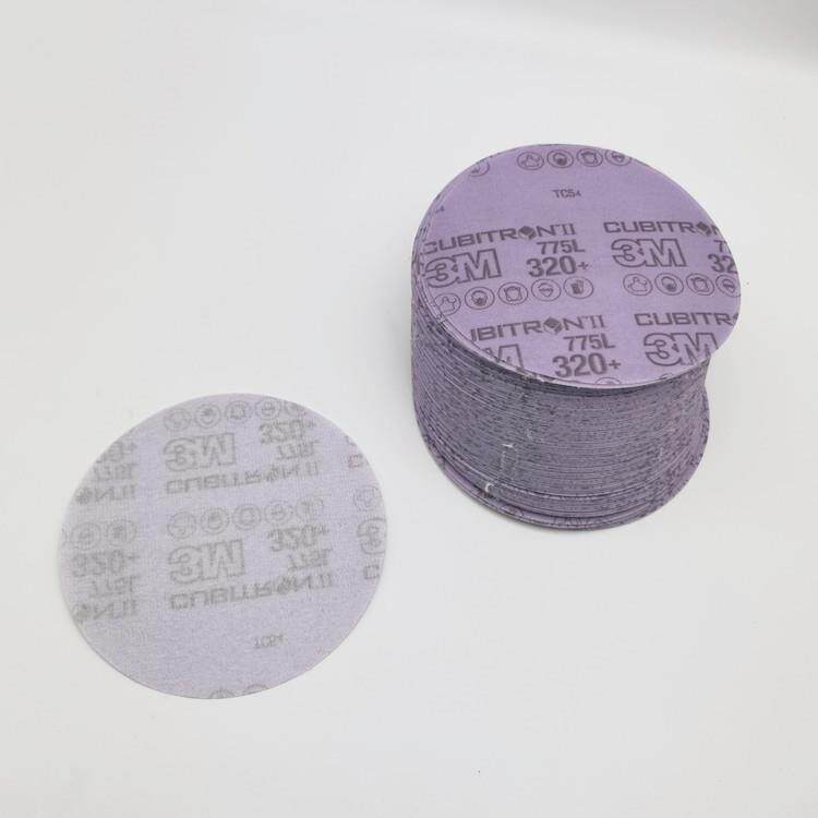 3M775L 陶瓷砂纸 5寸 6寸聚酯薄膜旋风多孔圆盘砂纸