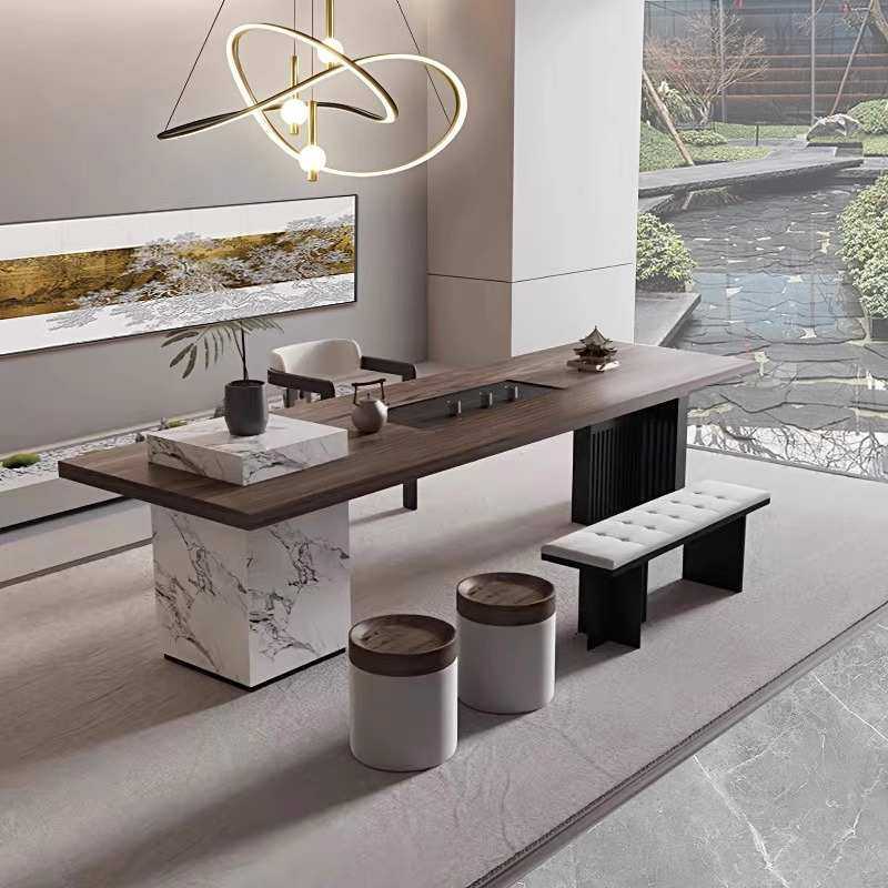 新中式新款轻奢高级感岛台家用喝茶桌茶台桌椅组合茶道桌实木茶桌,住宅家具,家用茶台/茶桌,淘宝优惠券,粉丝福利购,淘宝优惠卷