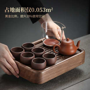 胡桃木实木托盘干泡台茶海 茶盘小型家用茶具一人用小茶台2025新款
