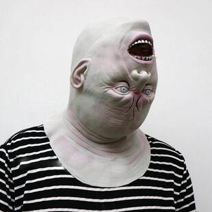 Halloween Zombie Mask 万圣节恐怖倒脑袋丧尸僵尸头套面具 Adult